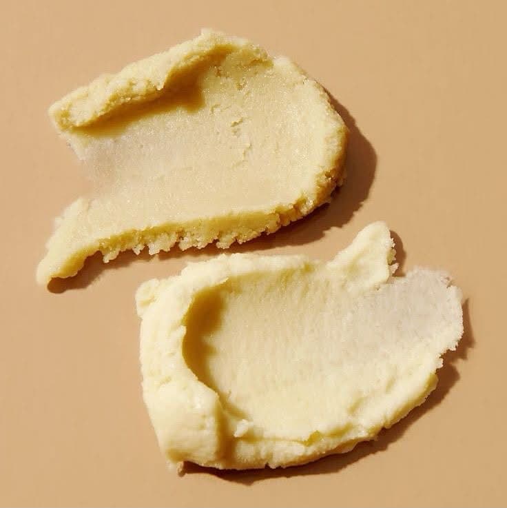 Two scoops of whipped mango and shea butter